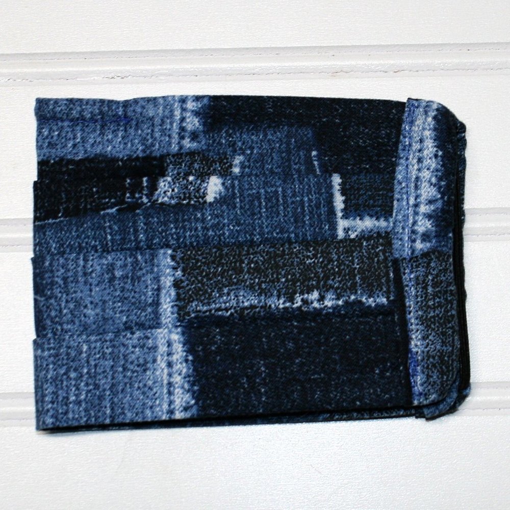 HANDMADE Cloth Denim Patchwork Face Mask Pocket - Picture 2 of 7